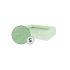 Omlet memory foam bolster hundeseng lille i matcha grøn