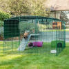 Omlet Zippi kaninbur med Zippi platforme, grønt Zippi læhegn og to kaniner