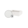 Omlet memory foam bolster hundeseng lille i meringue white