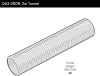 Et diagram af en 2 m lige tunnel