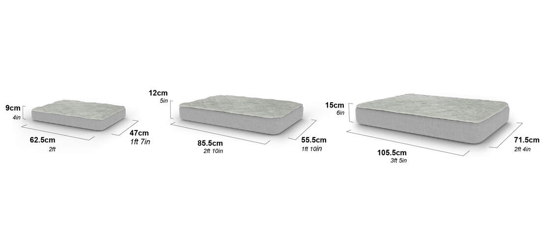 Dimensioner på Omlet Topology hundesenge