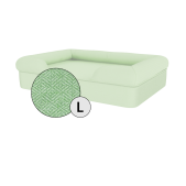Omlet memory foam bolster hundeseng large i matcha grøn