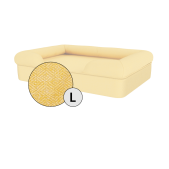 Omlet memory foam bolster hundeseng large i mellow yellow