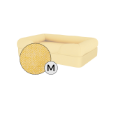 Omlet memory foam bolster hundeseng medium i mellow yellow