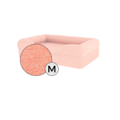 Omlet memory foam bolster hundeseng medium i ferskenrosa