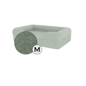 Omlet memory foam bolster hundeseng medium i salviegrøn