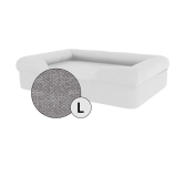 Omlet memory foam bolster hundeseng stor i stone grey