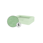 Omlet memory foam bolster hundeseng lille i matcha grøn