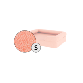 Omlet memory foam bolster hundeseng lille i ferskenrosa