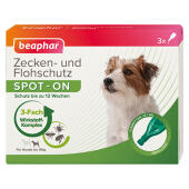 Beaphar SPOT-ON 3x1 ml til små hunde (op til 15 kg) med beskyttelse mod flåter og lopper