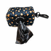 Lange poter funk hundens lortetaske pouch | leopard grøn & Gold