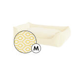 Betræk til medium rede-seng til hunde i Honeycomb Pollen-print fra Omlet.