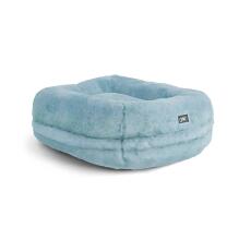Blød Maya donut katteseng blå