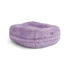 Blød Maya donut katteseng lilla