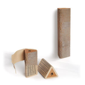 Stak-papkradsetræ til katte med genopfyldningspakke (Bamboo) - Vægmonteret