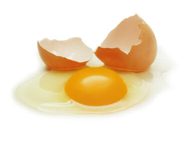 åbnet æg