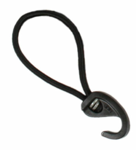 En sort bungee cord til hønsehusdæksler.