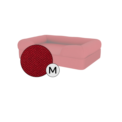 Omlet memory foam bolster hundeseng medium i merlot rød