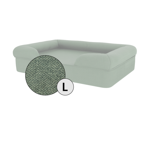 Omlet memory foam bolster hundeseng large i salviegrøn