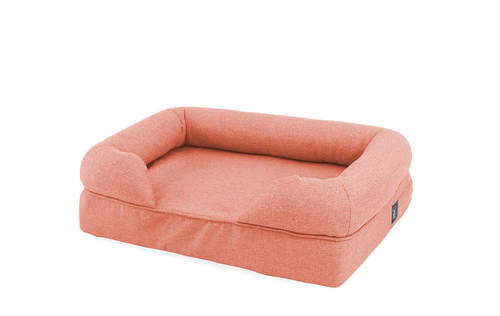 Ferskenrosa bolster seng til katte
