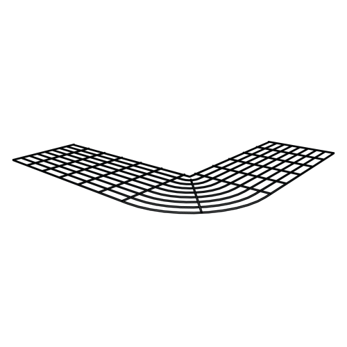 Hjørneplade til anti-tunnelpanel til løbegård (114.1217)
