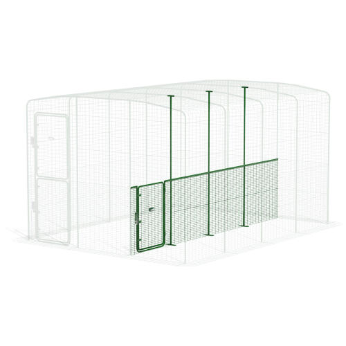 Walk in run partition low - 4 paneler