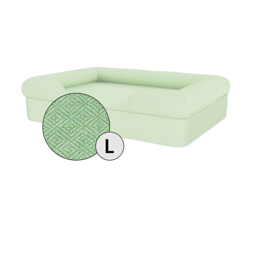 Omlet memory foam bolster hundeseng large i matcha grøn