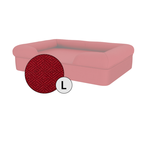 Omlet memory foam bolster hundeseng stor i merlot rød