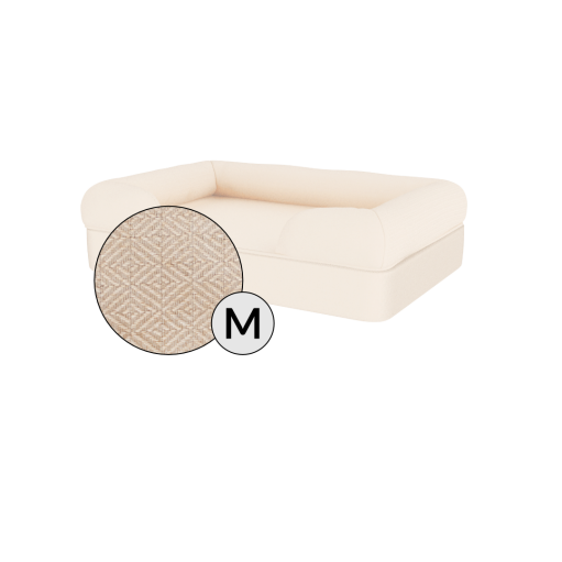 Omlet memory foam bolster hundeseng medium i naturlig beige