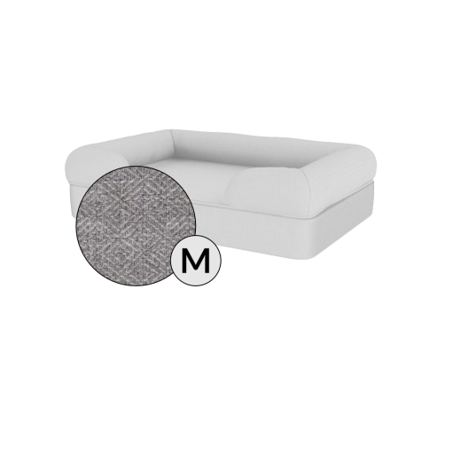 Omlet memory foam bolster hundeseng medium i stone grey