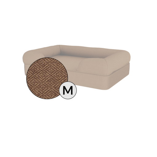 Omlet memory foam bolster hundeseng medium i toasted coconut