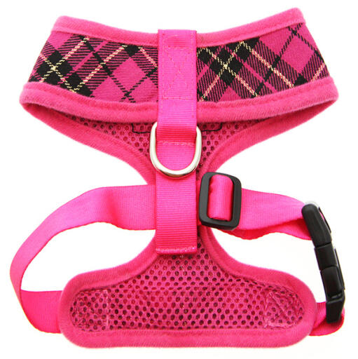 Urban pup pink skotskternet halsbånd og snor sæt