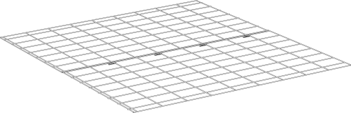 Et diagram over gulvpanelerne i en udvidelse af en Eglu Go run extension