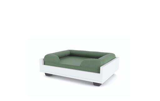 En grøn seng med skumgummi med hukommelse på en Fido sofa, størrelse 24