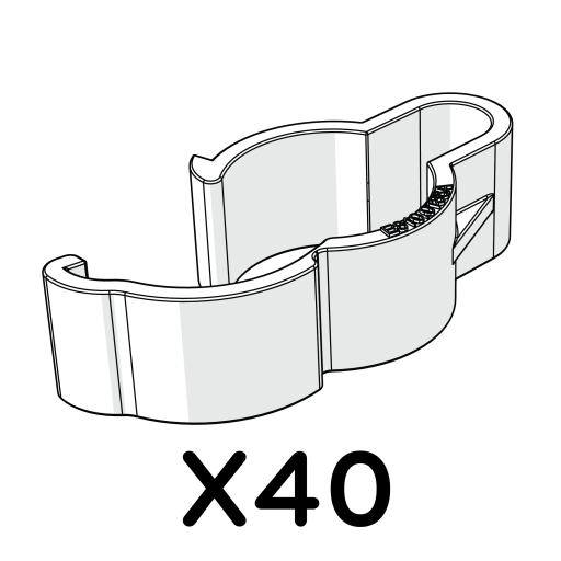 40 mighty clips d - rørclips (i poser) 810.0140.040