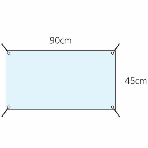 Dimensioner af den klare Eglu Cube vindafdækning