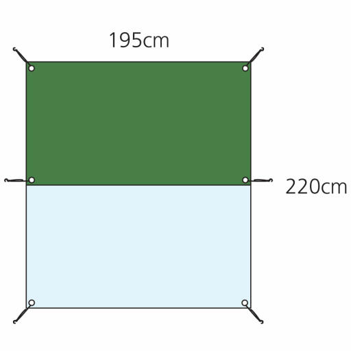 Dimensioner for 2m combi Eglu Cube cover
