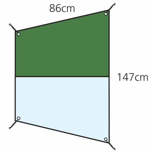 Dimensioner for Eglu Go og Classic combi halvlangt dæksel