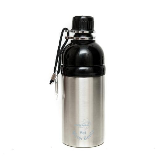 Long paws pet vandflaske sølv 500 ml stor