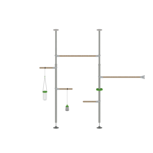 Poletree kyllingetræ med siddepinde system hønsemble setup