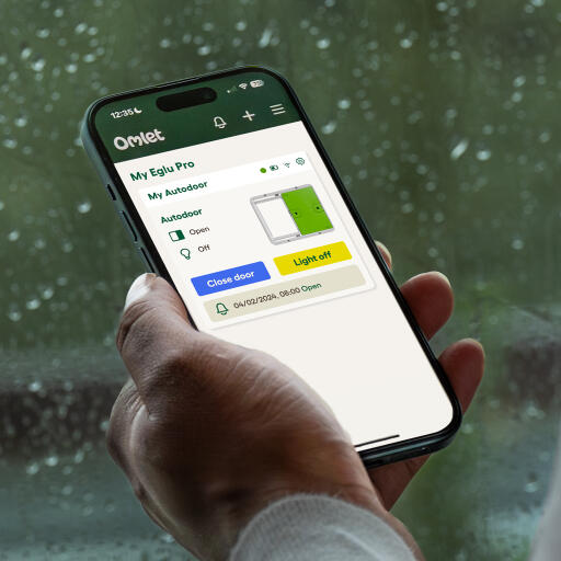 Nærbillede af Omlet app-skærmen