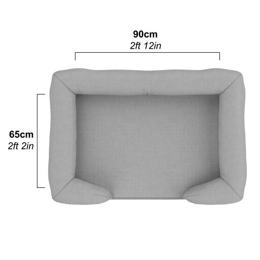 Store bolster hund seng dimensioner