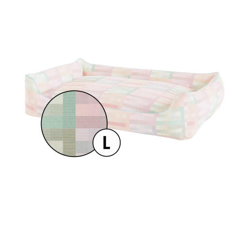 Betræk til stor rede-seng til hunde i Prism Kaleidoscope-print fra Omlet.