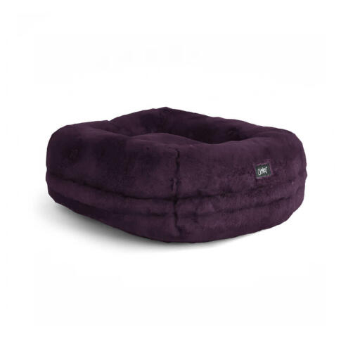 Omlet Lux ury super soft donut katteseng i figen lilla farve