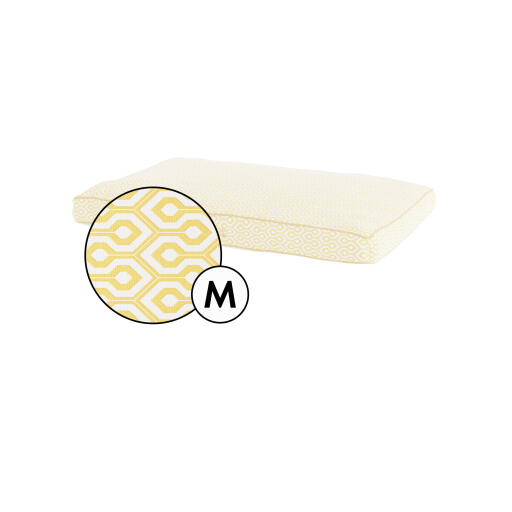 Betræk til medium pudeseng til hunde i Honeycomb Pollen-print fra Omlet.