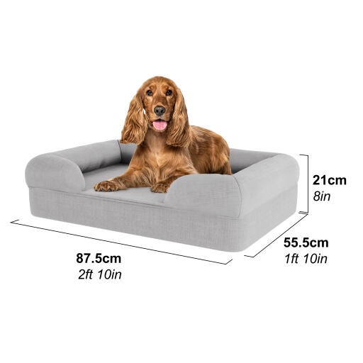 Omlet bolster seng medium størrelse dimensioner