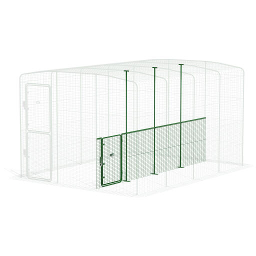 Walk in run partition low - 4 paneler
