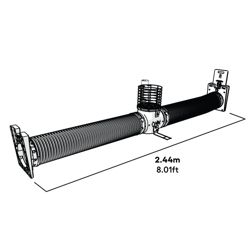 Zippi tunnel twin pack med hay rack og hutch to run connection kit dimensioner