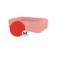 Omlet memory foam bolster hundeseng medium i kirsebærrød