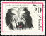 En polsk lavlandshund på et polsk frimærke